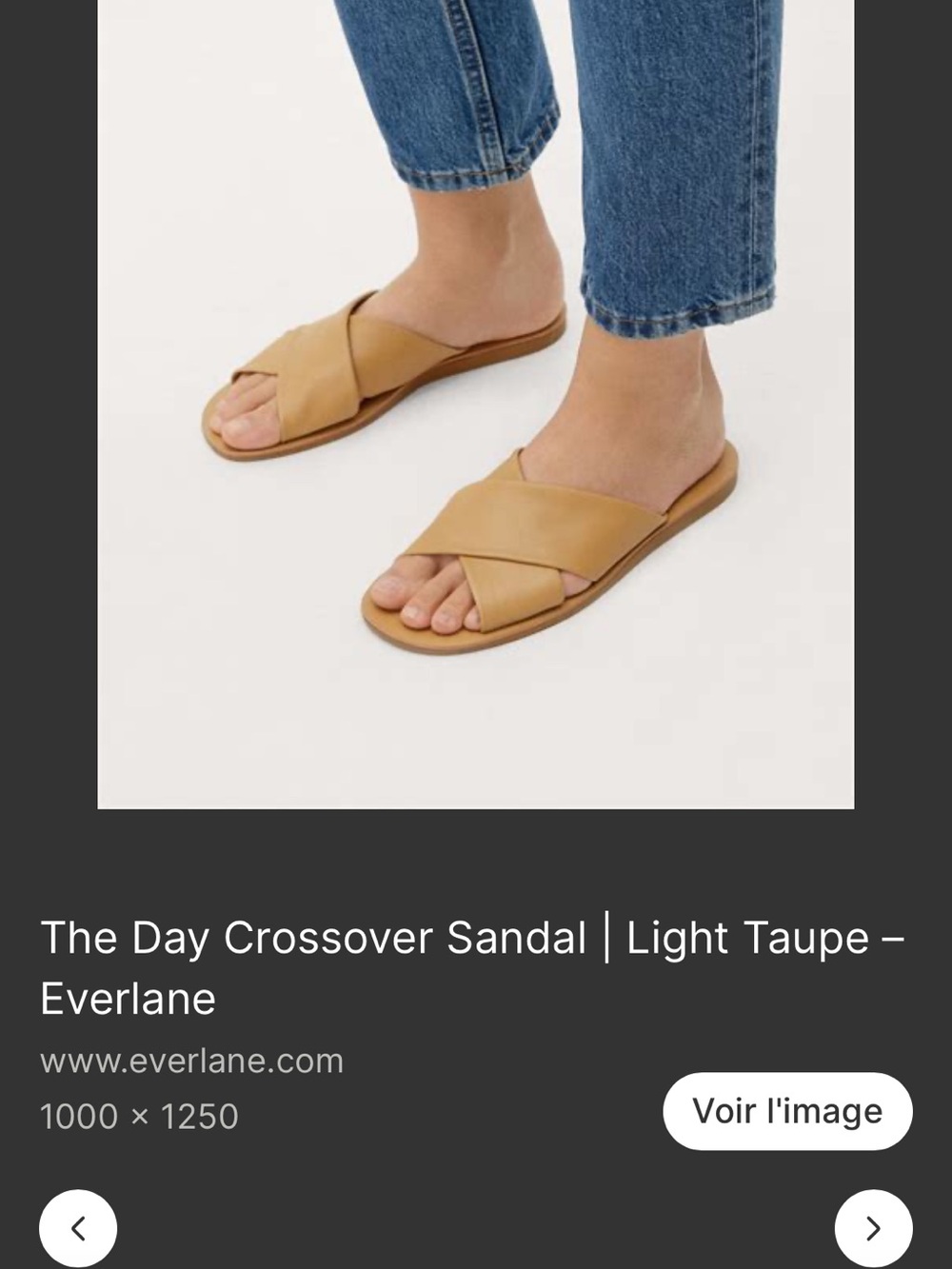 Everlane Day Crossover Sandal — Tan